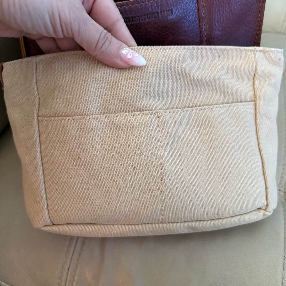 Portland leather canvas purse organizer - Picture 6 of 6